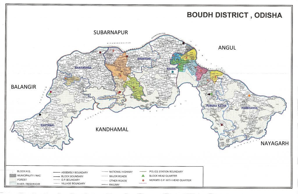 Boudh District Map